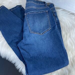 Harper Distressed Busted Knee Cropped Jeans Sz 30